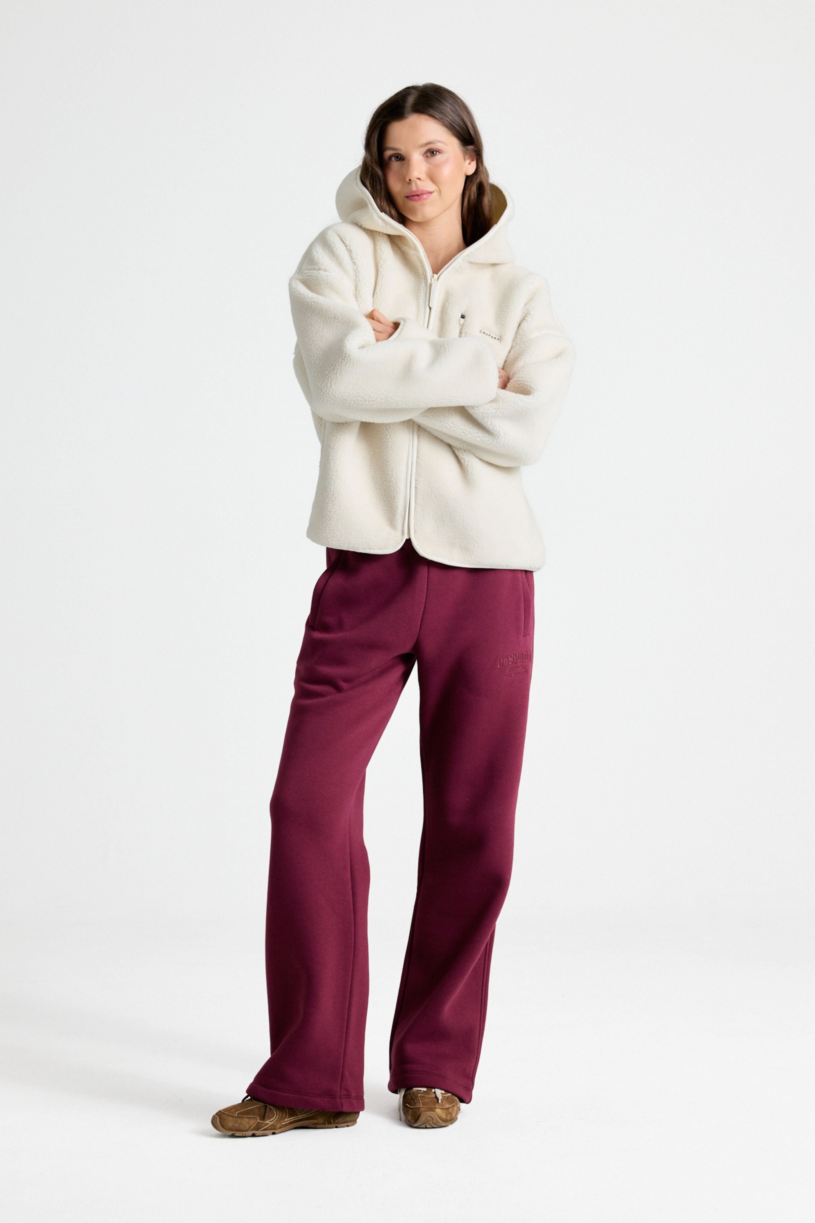 W. Cloudfleece™ Jacket w. hood - Creme